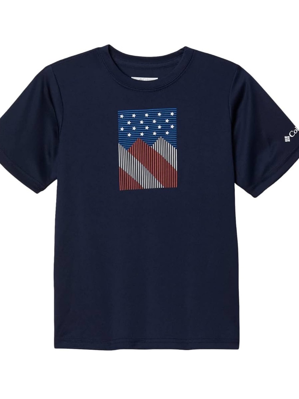 Columbia Navy Short-Sleeve Tee with Red & White Graphic
